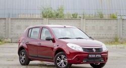 3 599 р. Молдинги дверей RA (Stepway, широкие, комплект) Renault Sandero Stepway (BS) (2010-2014) (Поверхность шагрень)  с доставкой в г. Санкт‑Петербург. Увеличить фотографию 2