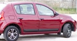 Молдинги дверей RA (Stepway, широкие, комплект) Renault (Рено) Sandero Stepway (Сандеро-Степвэй)  (BS) (2010-2014) (BS)  (Поверхность шагрень)