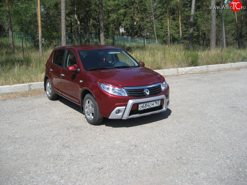 1 549 р. Накладки на противотуманные фары на KART RS Renault Sandero (BS) (2009-2014) (Тисненный пластик)  с доставкой в г. Санкт‑Петербург