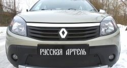 Зимняя заглушка решетки переднего бампера РА Renault Sandero Stepway (BS) (2010-2014)