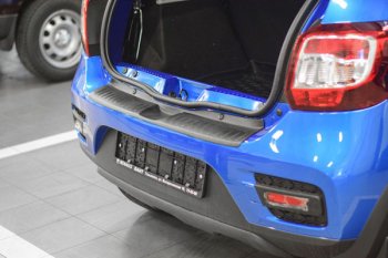 499 р. Защитная накладка заднего бампера Тюн-Авто  Renault Sandero Stepway  (B8) (2014-2018)  с доставкой в г. Санкт‑Петербург. Увеличить фотографию 1