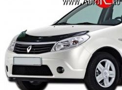 2 699 р. Дефлектор капота NovLine Renault Sandero Stepway (BS) (2010-2014)  с доставкой в г. Санкт‑Петербург. Увеличить фотографию 1