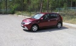 2 799 р. Низкая накладка Kart на передний бампер Renault Sandero (BS) (2009-2014) (Неокрашенная)  с доставкой в г. Санкт‑Петербург. Увеличить фотографию 2