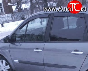 2 069 р. Дефлекторы окон (ветровики) Novline 4 шт Renault Scenic 2 (2003-2009)  с доставкой в г. Санкт‑Петербург