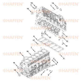 114 999 р. Блок цилиндров (6ISBe, 6ISDe V=6.7) HAFFEN Higer KLQ 6128 автобус (2019-2024)  с доставкой в г. Санкт‑Петербург. Увеличить фотографию 11