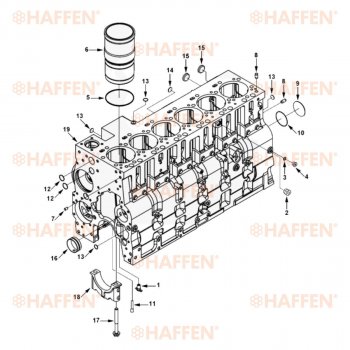 134 999 р. Блок цилиндров 6CT HAFFEN Dressta 534C фронтальный погрузчик (1995-2024)  с доставкой в г. Санкт‑Петербург. Увеличить фотографию 7