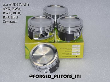 Поршни (VolksWagen 2,0 AXX (CR=9,0) кольца 1,2/1,5/2,0) СТИ Audi (Ауди) A3 (А3) ( 8P1 хэтчбэк 3 дв.,  8PA хэтчбэк 5 дв.) (2003-2013), Volkswagen (Волксваген) Golf (Гольф)  5 (2003-2009),  Passat (Пассат)  B6 (2005-2011)  (диаметр поршня: 82,50 мм)