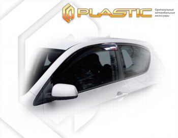 1 679 р. Ветровики дверей CA-Plastic  KIA Picanto  2 TA хэтчбэк 3 дв. (2011-2017) дорестайлинг, рестайлинг (Classic полупрозрачный, Без хром. молдинга, Крепление на скотч)  с доставкой в г. Санкт‑Петербург. Увеличить фотографию 1