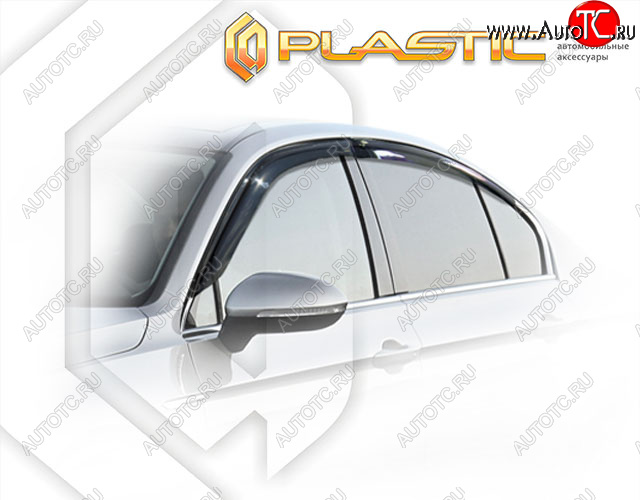 2 499 р. Дефлектора окон CA-Plastic  Volkswagen Passat  B8 (2015-2019) седан дорестайлинг (Classic полупрозрачный)  с доставкой в г. Санкт‑Петербург