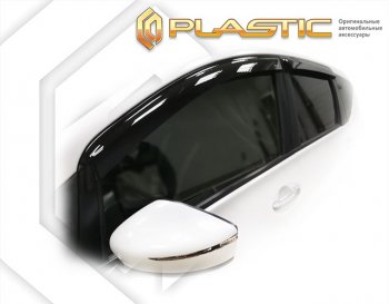 1 759 р. Ветровики дверей CA-Plastic  Nissan Note  2 (2012-2020) E12 дорестайлинг, E12 рестайлинг (Classic полупрозрачный, Без хром. молдинга)  с доставкой в г. Санкт‑Петербург. Увеличить фотографию 1