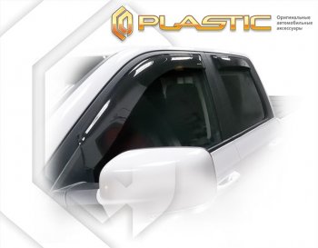 2 799 р. Ветровики дверей (Quad Cab) CA-Plastic  Dodge Ram  DJ, DS (2008-2012) (Classic полупрозрачный, без хром. молдинга)  с доставкой в г. Санкт‑Петербург. Увеличить фотографию 1