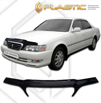 2 199 р. Дефлектор капота (exclusive) CA-Plastic  Toyota Cresta  X100 (1998-2001) (Classic чёрный, Без надписи)  с доставкой в г. Санкт‑Петербург. Увеличить фотографию 1