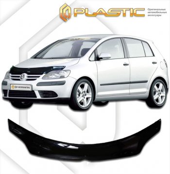 2 059 р. Дефлектор капота (exclusive) CA-Plastic  Volkswagen Golf Plus  5 (2004-2009) (Classic чёрный, Без надписи)  с доставкой в г. Санкт‑Петербург. Увеличить фотографию 1