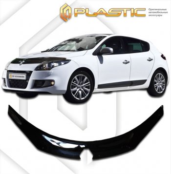 Дефлектор капота (exclusive) CA-Plastic Renault (Рено) Megane (Меган)  купе 3 дв. (2008-2014) купе 3 дв. дорестайлинг, 1-ый рестайлинг