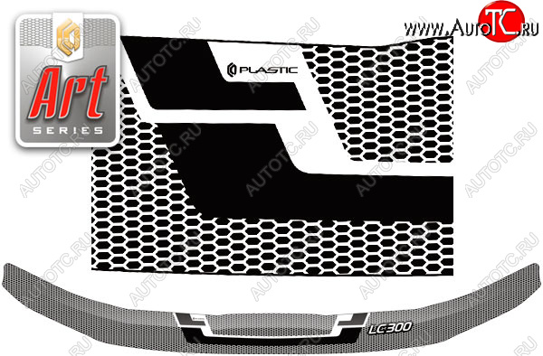 2 999 р. Дефлектор капота CA-Plastic  Toyota Land Cruiser  J300 (2021-2024) (Art серебро)  с доставкой в г. Санкт‑Петербург