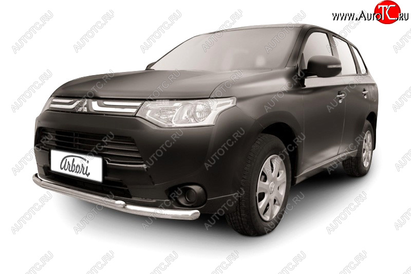 19 999 р. Защита переднего бампера двойная (диаметр 57+42 мм) Arbori  Mitsubishi Outlander  GF (2012-2014) дорестайлинг  с доставкой в г. Санкт‑Петербург