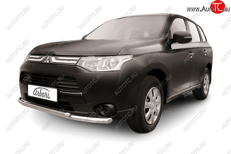 5 799 р. Защита переднего бампера двойная (диаметр 57+42 мм) Arbori Mitsubishi Outlander GF 1-ый рестайлинг (2014-2016)  с доставкой в г. Санкт‑Петербург