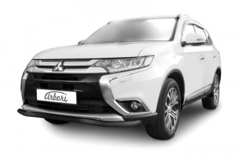 11 699 р. Защита переднего бампера (диаметр 57 мм) Arbori Mitsubishi Outlander GF 2-ой рестайлинг (2015-2018)  с доставкой в г. Санкт‑Петербург. Увеличить фотографию 1