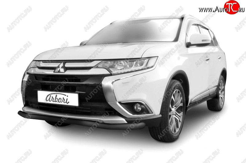 11 699 р. Защита переднего бампера (диаметр 57 мм) Arbori Mitsubishi Outlander GF 2-ой рестайлинг (2015-2018)  с доставкой в г. Санкт‑Петербург