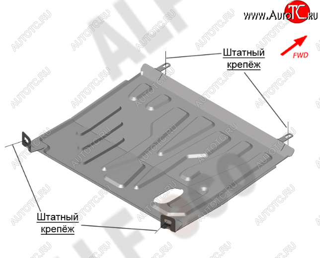 9 899 р. Защита картера двигателя и КПП (V-1,6 AКПП) Alfeco  Datsun on-DO (2014-2019) седан дорестайлинг (Алюминий 4 мм)  с доставкой в г. Санкт‑Петербург