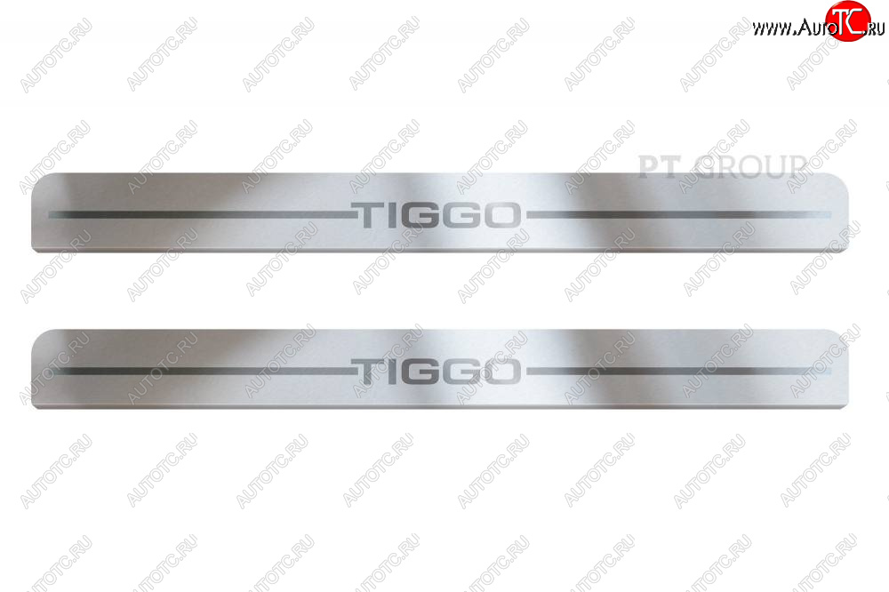 2 499 р. Пороги накладки Petroil Tuning  Chery Tiggo 4 (2018-2023) рестайлинг (полированная нержавейка)  с доставкой в г. Санкт‑Петербург