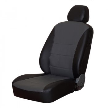 Чехлы сидений (экокожа, base, classic, сплош.) ПЕТРОВ Орегон Hyundai (Хюндаи) Solaris (Солярис)  1 седан (2010-2017) 1 седан RBr дорестайлинг, RBr рестайлинг  (черный/серый)