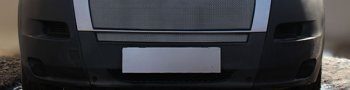 2 799 р. Защитная сетка в бампер (ячейка 3х7 мм, нижняя) Alfeco Стандарт  Fiat Ducato  250 (2006-2014) (Хром)  с доставкой в г. Санкт‑Петербург. Увеличить фотографию 1