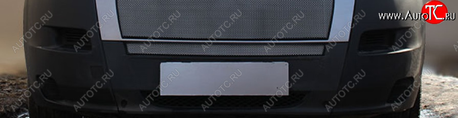 2 799 р. Защитная сетка в бампер (ячейка 3х7 мм, нижняя) Alfeco Стандарт  Fiat Ducato  250 (2006-2014) (Хром)  с доставкой в г. Санкт‑Петербург
