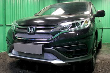 2 969 р.           Защита радиатора Honda CR-V IV 2015-2017 2.0 chrome низ Honda CR-V RM1,RM3,RM4 рестайлинг (2014-2018) (хром)  с доставкой в г. Санкт‑Петербург. Увеличить фотографию 1