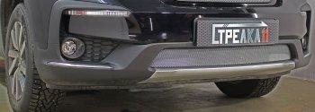 2 799 р. Защитная сетка радиатора в бампер (ячейка 3х7 мм, низ) Стрелка11 Стандарт  Honda Pilot  YF6 (2018-2024) (хром)  с доставкой в г. Санкт‑Петербург. Увеличить фотографию 1