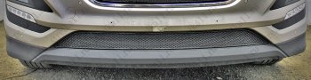 4 599 р. Защитная сетка радиатора в бампер (ячейка 4х10 мм, низ) Стрелка11 Премиум  Hyundai Tucson  3 TL (2015-2018) (черная)  с доставкой в г. Санкт‑Петербург. Увеличить фотографию 1