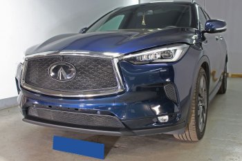 Защитная сетка в решетку радиатора (ячейка 3х7 мм) Стрелка11 Стандарт INFINITI (Инфинити) Qx50 (КуХ50)  J55 (2017-2022) J55