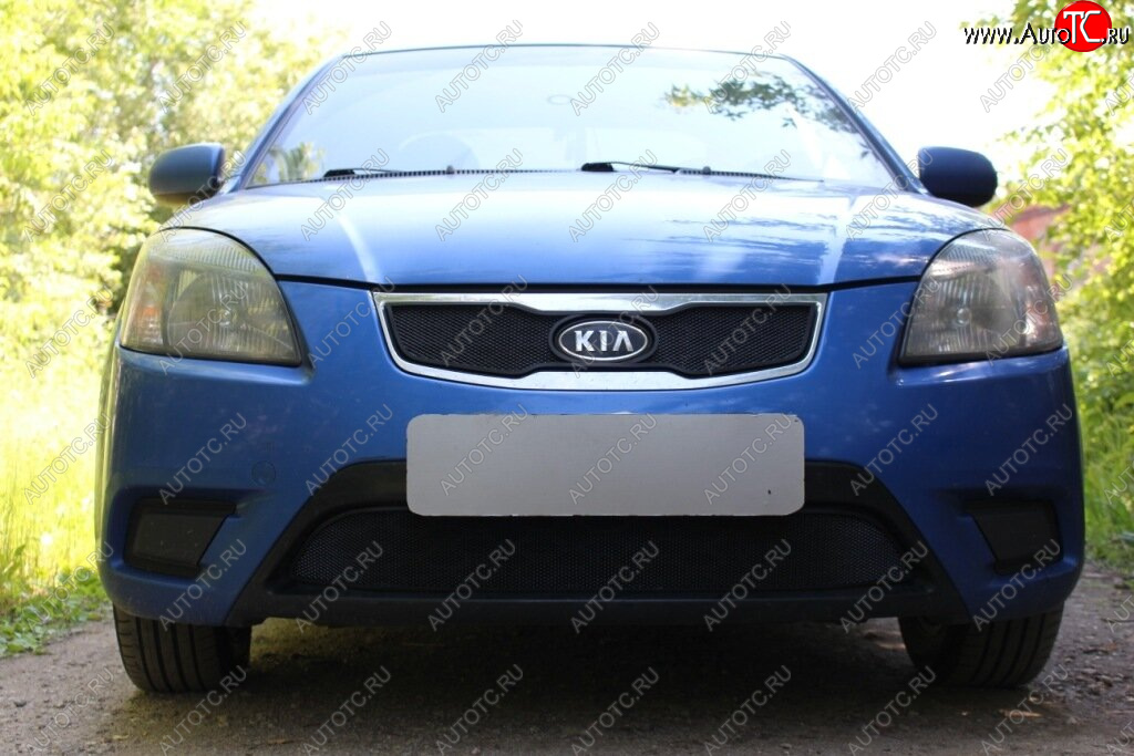 2 969 р.      Защита радиатора KIA RIO 2009-2011 black верх  KIA Rio  2 JB (2009-2011) рестайлинг седан, рестайлинг, хэтчбэк 5 дв. (черная)  с доставкой в г. Санкт‑Петербург