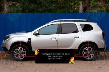 4 799 р. Накладки на колесные арки Вариант 2 Русская Артель  Renault Duster  HM (2020-2024) (Поверхность текстурная)  с доставкой в г. Санкт‑Петербург. Увеличить фотографию 1