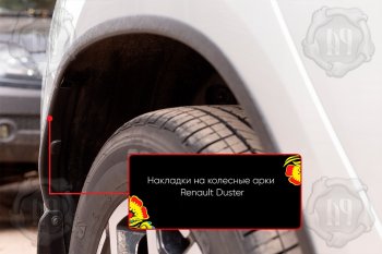 1 189 р. Задняя правая накладка на колесные арки Вариант 2 Русская Артель  Renault Duster  HM (2020-2024) (Поверхность текстурная)  с доставкой в г. Санкт‑Петербург. Увеличить фотографию 1