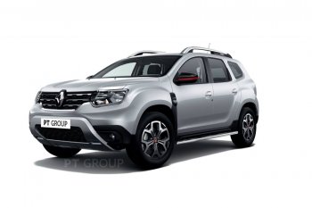 17 999 р. Защита порогов (прямая, Ø63 мм) Petroil Tuning  Renault Duster  HM (2020-2024) (полированная нержавейка)  с доставкой в г. Санкт‑Петербург. Увеличить фотографию 1