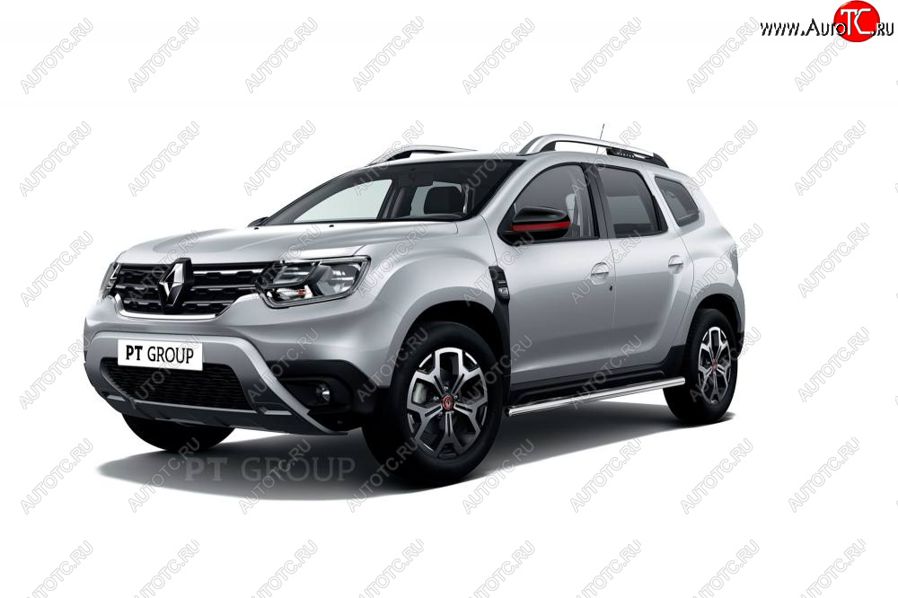 17 999 р. Защита порогов (прямая, Ø63 мм) Petroil Tuning Renault Duster HM (2020-2024) (полированная нержавейка)  с доставкой в г. Санкт‑Петербург