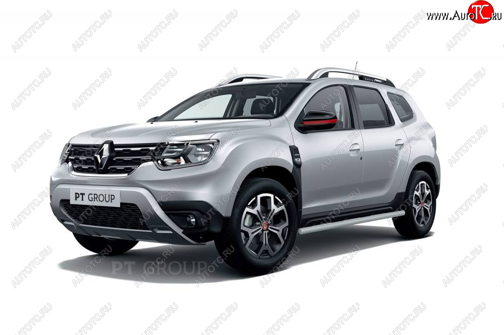 6 849 р. Защита порогов (прямая, Ø63 мм) Petroil Tuning  Renault Duster  HM (2020-2024)  с доставкой в г. Санкт‑Петербург