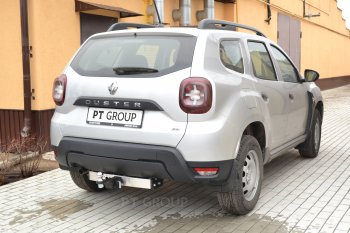 18 399 р. Фаркоп (с нержавеющей накладкой) Petroil Tuning Renault Duster HM (2020-2024) (Без заглушки )  с доставкой в г. Санкт‑Петербург. Увеличить фотографию 2