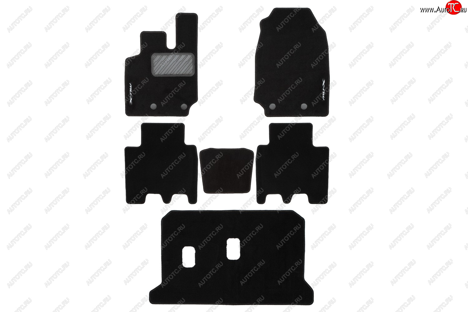 5 999 р. Комплект ковриков в салон (текстиль, чёрные) ISUZU  Isuzu mu-X  UC (2013-2022) дорестайлинг, рестайлинг  с доставкой в г. Санкт‑Петербург