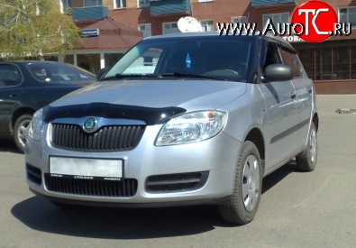 1 754 р. Дефлектор капота NovLine  Skoda Fabia  Mk2 (2007-2010) универсал дорестайлинг, хэтчбэк дорестайлинг  с доставкой в г. Санкт‑Петербург