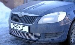 5 899 р. Декоративная вставка воздухозаборника Berkut Skoda Fabia Mk2 универсал дорестайлинг (2007-2010)  с доставкой в г. Санкт‑Петербург. Увеличить фотографию 1