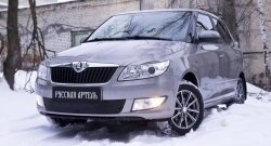 959 р. Зимняя заглушка решетки переднего бампера РА Skoda Fabia Mk2 универсал рестайлинг (2010-2014)  с доставкой в г. Санкт‑Петербург. Увеличить фотографию 3