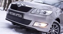 959 р. Зимняя заглушка решетки переднего бампера РА Skoda Fabia Mk2 хэтчбэк рестайлинг (2010-2014)  с доставкой в г. Санкт‑Петербург. Увеличить фотографию 1