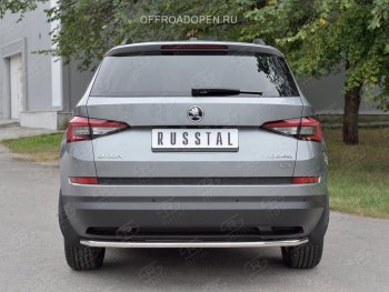 17 499 р. Защита заднего бампера (Ø42 мм, нержавейка) SLITKOFF  Skoda Kodiaq  NU7 (2017-2021) дорестайлинг  с доставкой в г. Санкт‑Петербург. Увеличить фотографию 2