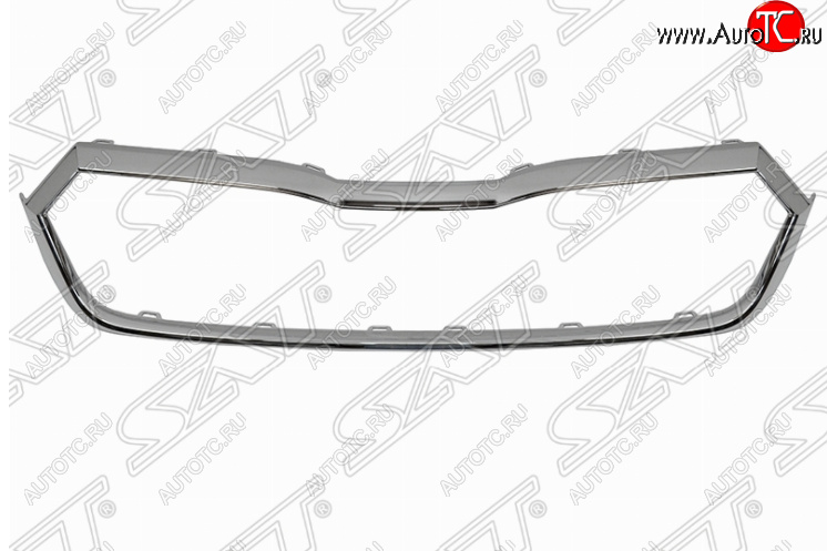 3 399 р. Молдинг решетки радиатора SAT (хром)  Skoda Octavia  А8 (2019-2022) лифтбэк  с доставкой в г. Санкт‑Петербург