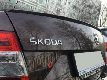 3 399 р. Лип спойлер АВТОКРАТ  Skoda Octavia  A7 (2012-2020) дорестайлинг лифтбэк, рестайлинг лифтбэк (Неокрашенный)  с доставкой в г. Санкт‑Петербург. Увеличить фотографию 4