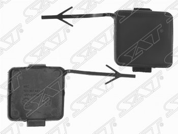 219 р. Заглушка буксировочной проушины в задний бампер SAT  Skoda Octavia  A7 (2012-2017) дорестайлинг лифтбэк, дорестайлинг универсал (Неокрашенная)  с доставкой в г. Санкт‑Петербург. Увеличить фотографию 1