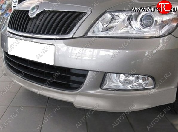 3 949 р. Накладка на передний бампер CT v3 Skoda Octavia A5 лифтбэк рестайлинг (2008-2013) (Неокрашенная)  с доставкой в г. Санкт‑Петербург