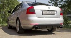 3 369 р. Диффузор заднего бампера RA  Skoda Octavia  A5 (2008-2013) лифтбэк рестайлинг, рестайлинг универсал (Поверхность шагрень)  с доставкой в г. Санкт‑Петербург. Увеличить фотографию 2